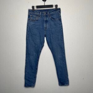 Levis Womens Jeans Size 27 501 Denim Blue Medium Wash Skinny Leg Button Fly